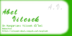 abel vilcsek business card